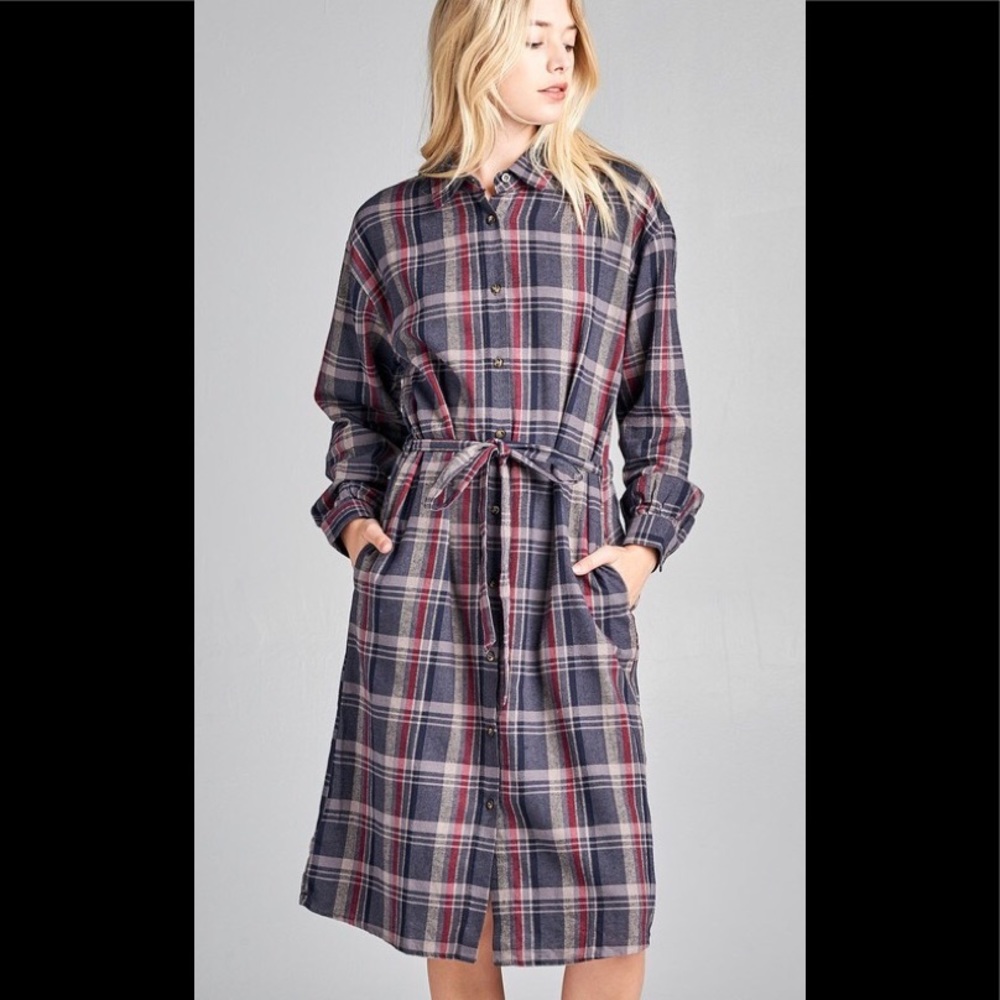 👗New Dress (GRY-grey/dar)100% COTTON